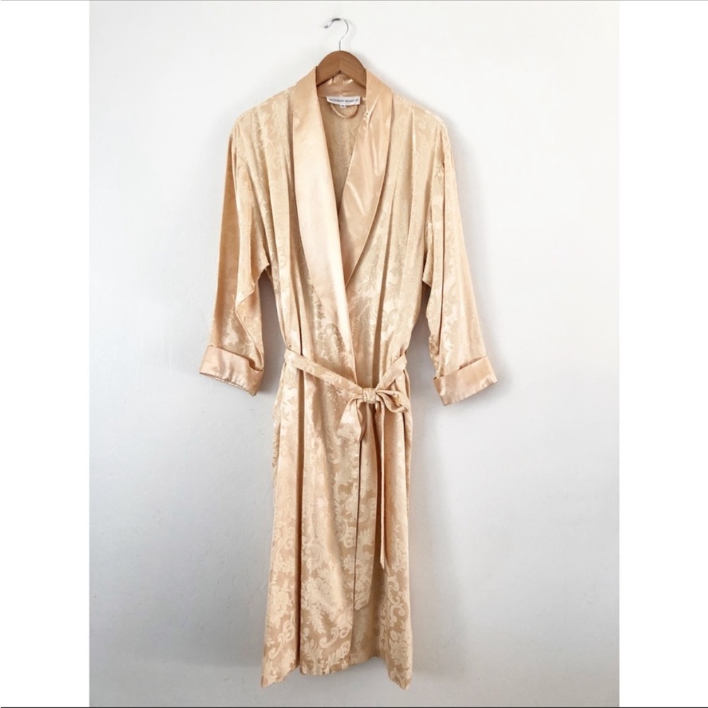 Vintage -Victoria’s Secret long Robe gold paisley